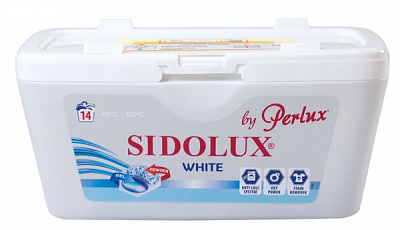 Капсули для машинного прання SIDOLUX BY PERLUX WHITE 14 шт.