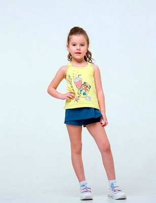 Шорты для девочек Smil 112316 р.140 синий меланж 