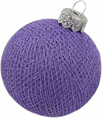 Шар новогодний Котоновый d8 см Violet фиолетовый