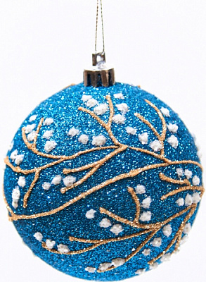 Куля новорічна Гілочки 60 мм 7329