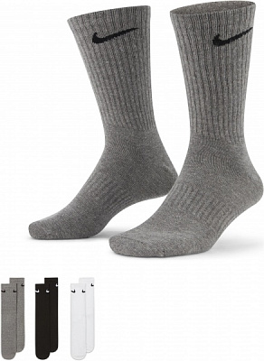 Шкарпетки Nike Everyday Lightweight SX7676-964 р.M чорно-біло-сірий