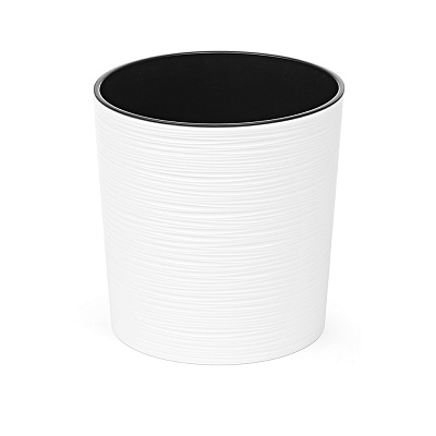 Вазон пластик MALWA круглый белый матовый 12,5 л Ламела (9057238)