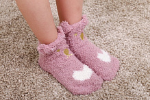 Шкарпетки для дівчаток Серце р.23-25 пудровий 