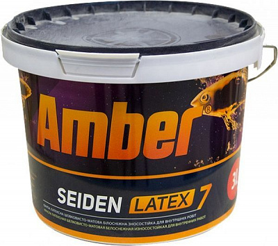Фарба латексна Amber SEIDEN LATEX 7 TR шовковистий мат база під тонування 3л