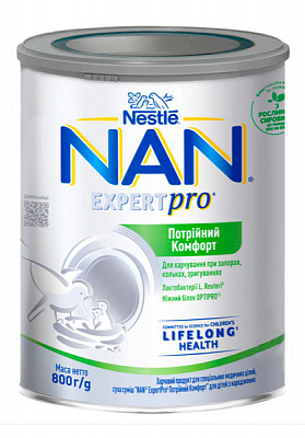 Сухая молочная смесь NAN Тройной комфорт с рождения 800 г