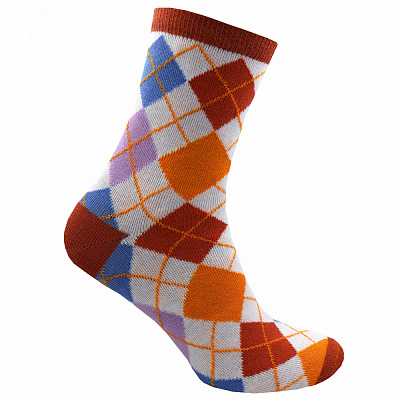 Шкарпетки жіночі Premier Socks в косу клітинку р.23-25 мульті