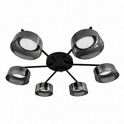 Люстра потолочная LIGHT SET DUSHA MS228 6x12 Вт GX53 черный/дымчатый