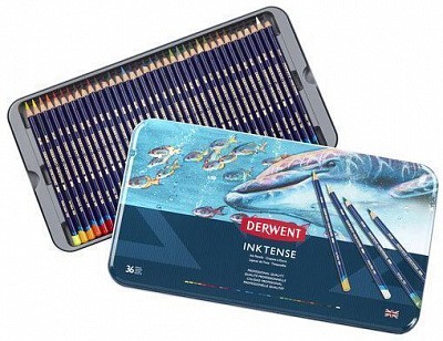 Набор чернильных карандашей Inktense 36 цветов Derwent