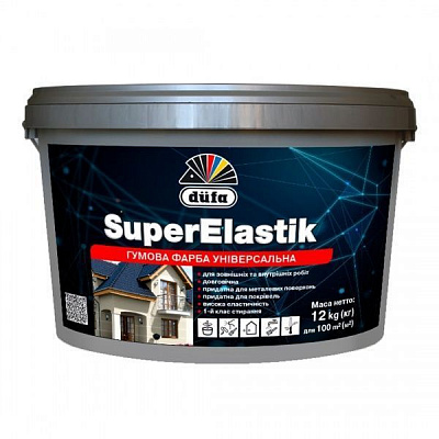 Краска универсальная резиновая акриловая Dufa SuperElastik RAL 3009 мат красно-коричневый 1,2кг 
