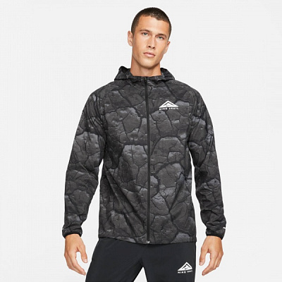 Ветровка Nike M NK AIREEZ JACKET AOP DX6885-254 р.XL черный