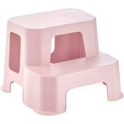 Табурет-лестница малый 330x382x283 мм розовый / розовый 