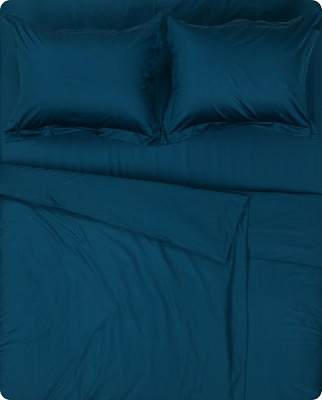 Комплект постельного белья Solid семейный зеленый La Nuit 