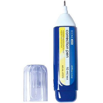 Коректор-ручка Economix 10 мл з металевим кінчиком