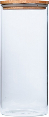Ємність скляна з дерев'яною кришкою VT-7113 1300 мл Vittora