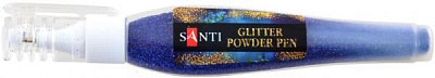 Ручка с рассыпным глиттером голубая 10 г 411743 