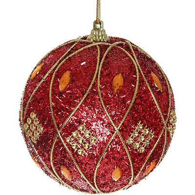 Шарик новогодний Восьмерка SDA90910R 100 мм