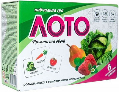 Лото Strateg Фрукти и овощи (укр.) 30366