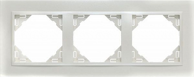 Рамка тримісна Efapel ANIMATO Logus універсальна металік перламутровий 90930 TPP