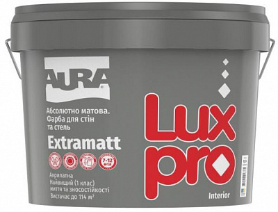 Фарба інтер'єрна акрилатна Aura® Luxpro Extramatt TR глибокий мат база під тонування 9л 11,25кг
