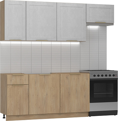 Кухня Грейд Кальярі ДСП / МДФ 2,2мдуб кремона торро/оксид білий/дуб кремона торро
