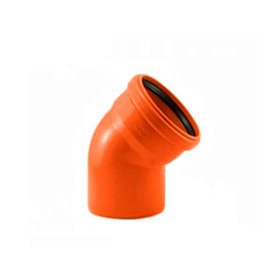 Коліно каналізаційне PolyPlastic 110 мм 45° зовнішнє