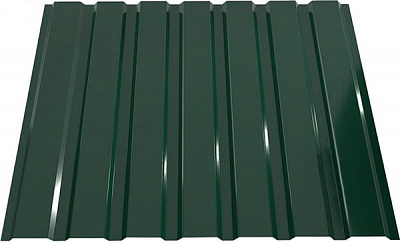 Профнастил глянцевый PSM H-15 0,45x1155x2000 мм RAL 6005 зелёный