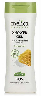 Гель для душу Melica Organic з медом та молоком, 250 мл 250 мл