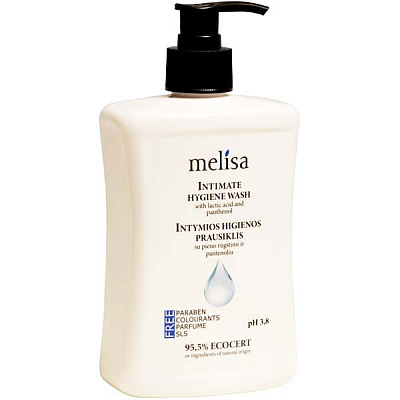 Средство для интимной гигиены Melica Organic с молочной кислотой и пантенолом 300 мл