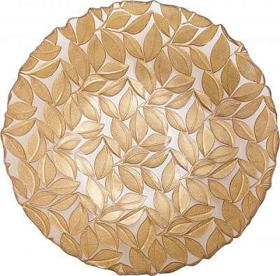 Блюдо Листок золотой 33 см 