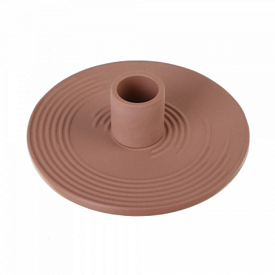 Подсвечник-тарелка керамический терракотовый №2 12.3х12.3х3.5 см