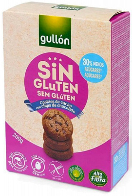 Печенье Gullon Печенье GULLON без глютена Cookies de Cacao sin Gluten 200 г 