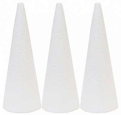 Набор заготовок Конус 22х8.5 см 3 шт белый