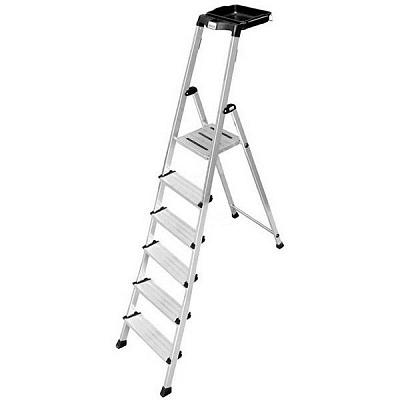 Драбина Krause Secury 6 MultiGrip + ємність пластикова на 8 л