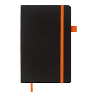 Книга для нотаток Concept 96 арк. клітинка чорний із помаранчевим Buromax