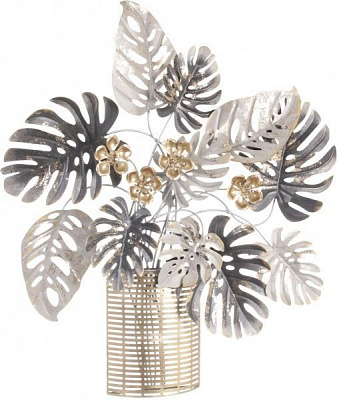 Декор настенный Bouquet 66x74 см серый с коричневым 