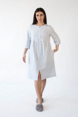 Халат домашній Flis clothes р. XL сірий меланж