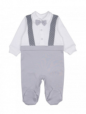 Комбінезон для хлопчика Bambinelli з підтяжками р.56 молочний