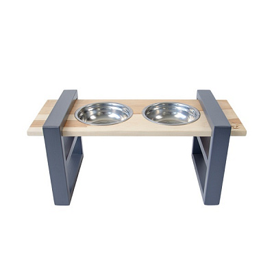 Кормушка 10 центів для Джека №1 M/L 2х600 мл графит