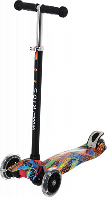 Самокат MaxxPro kids детский 3-колесный LS306C/maxi разноцветный принт