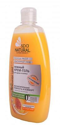 Крем-гель для душа SPA NATURAL Сочный персик и масло абрикоса 500 мл