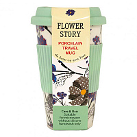 Чашка с крышкой Flower story 440 мл 21-279-124 Keramia