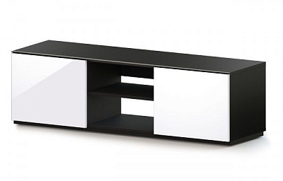 Тумба под ТВ TRD 150-GBLK-GWHT черный/белый 