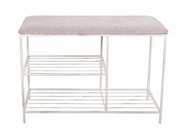 Подставка для обуви Метал Арт Нардин мини 320x700x450 мм / белый 