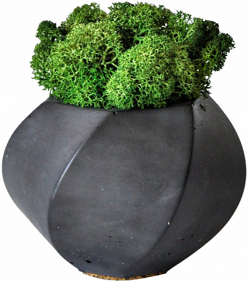 Кашпо декоративное Businkos тёмно-серый бетон