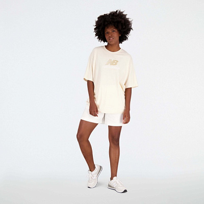 Футболка New Balance ESSENTIALS STACKED LOGO WT31519TCM р.M бежевый