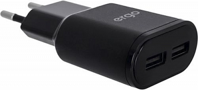 Зарядний пристрій Ergo мережевий EWC-224 2xUSB Wall Charger
