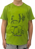 Детская футболка Roksana №01/16901 Велосипед р.110-116 оливковый 