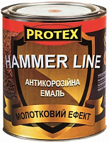 Емаль Protex антикорозійна молоткова Hammer Line темно-коричневий глянець 1,95л 2кг