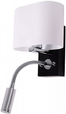 Бра Altalusse с LED-подсветкой (3W) 2x40 Вт E14 хром/венге INL-3095W-02 Chrome & Wengue 