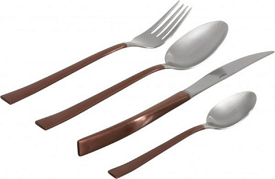 Набір столових приборів на 6 персон 24 предмети 6061 бронзовий Flamberg